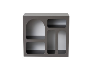 Holzanrichte "Lessa" - 80 x 37 x 74 cm - Anthrazitgrau