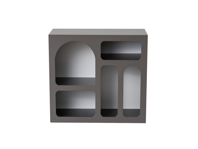 Holzanrichte "Lessa" - 80 x 37 x 74 cm - Anthrazitgrau