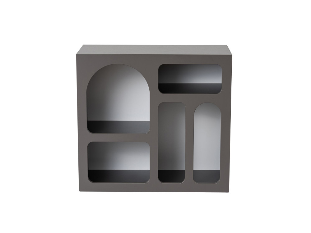 Holzanrichte "Lessa" - 80 x 37 x 74 cm - Anthrazitgrau