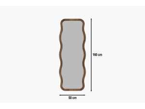 Holzspiegel "Aror" - 50 x 160 cm - Braun