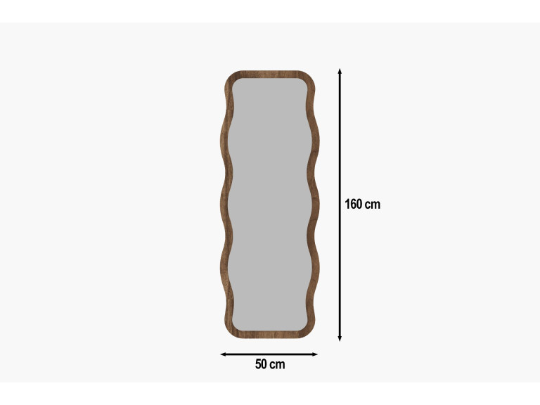 Holzspiegel "Aror" - 50 x 160 cm - Braun
