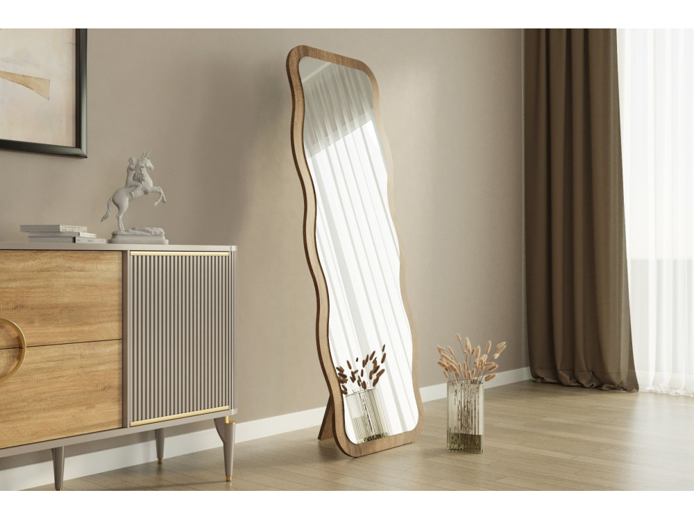 Holzspiegel "Aror" - 50 x 160 cm - Braun