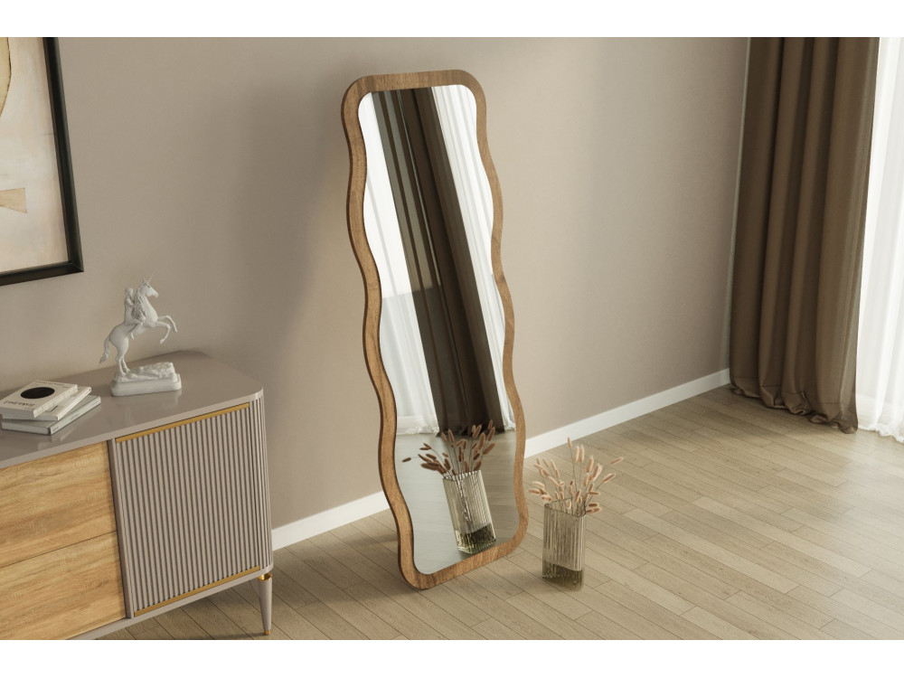 Holzspiegel "Aror" - 50 x 160 cm - Braun