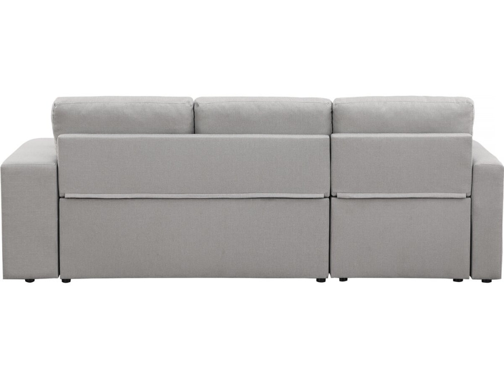 Ecksofa reversibel mit Schlaffunktion "Axel" - 3-Sitzer - Hellgrau