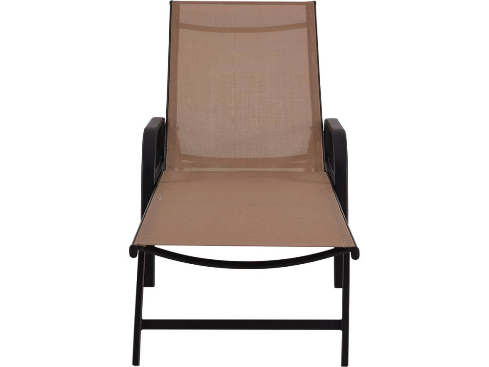 2er-Set Sonnenliegen aus Metall "Farniente - Taupe