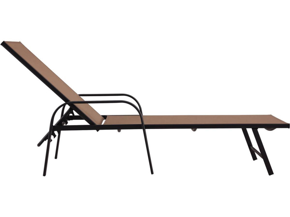 2er-Set Sonnenliegen aus Metall "Farniente - Taupe