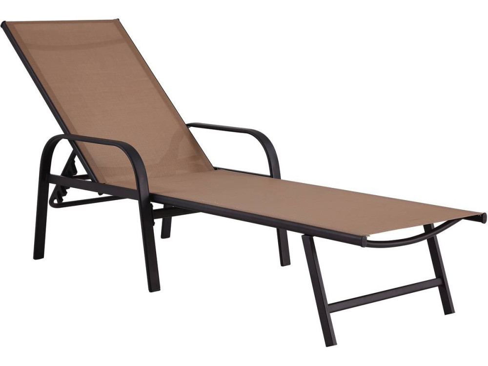 2er-Set Sonnenliegen aus Metall "Farniente - Taupe