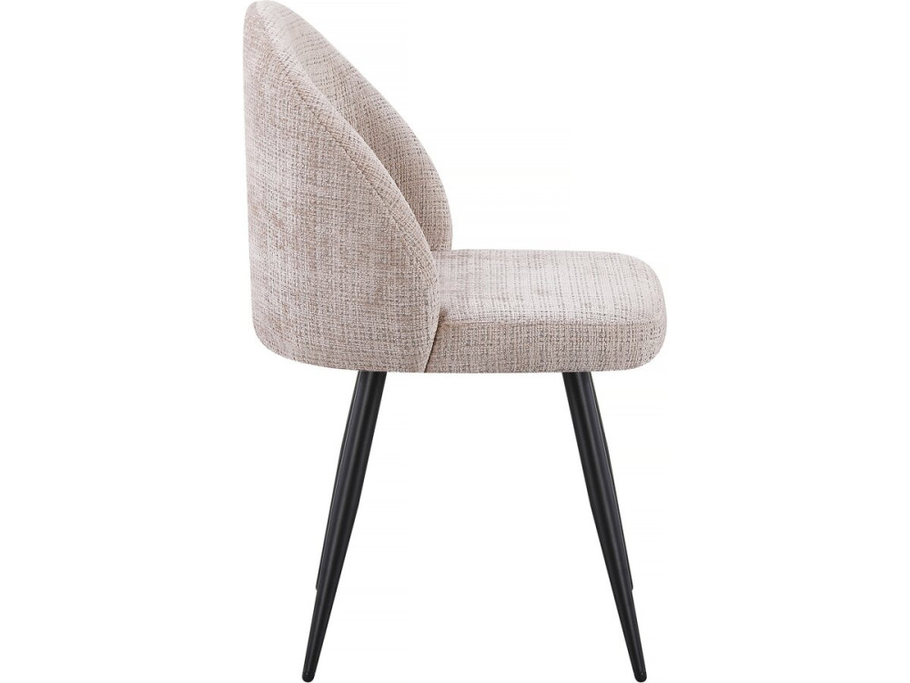Set mit 2 Stoffstühlen „Samuel“ – 53 x 51 x 82 cm – Beige