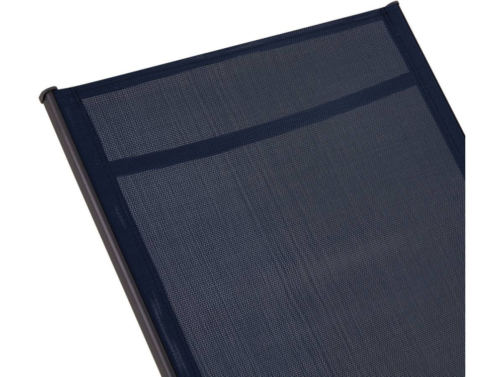 2er-Set Sonnenliegen aus Metall "Farniente - Nachtblau
