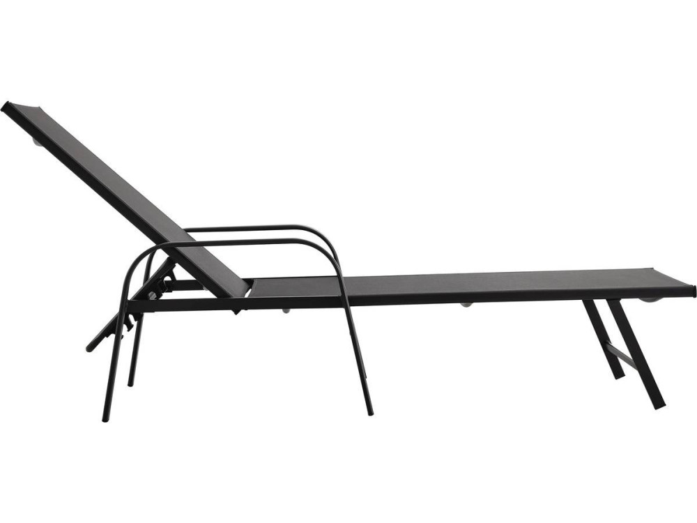 2er-Set Sonnenliegen aus Metall "Farniente- Grau
