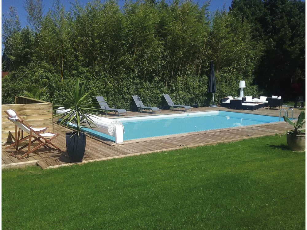 Holzpool-Set rechteckig "Oceano" - 9,20 x 5,20 x 1,44 m