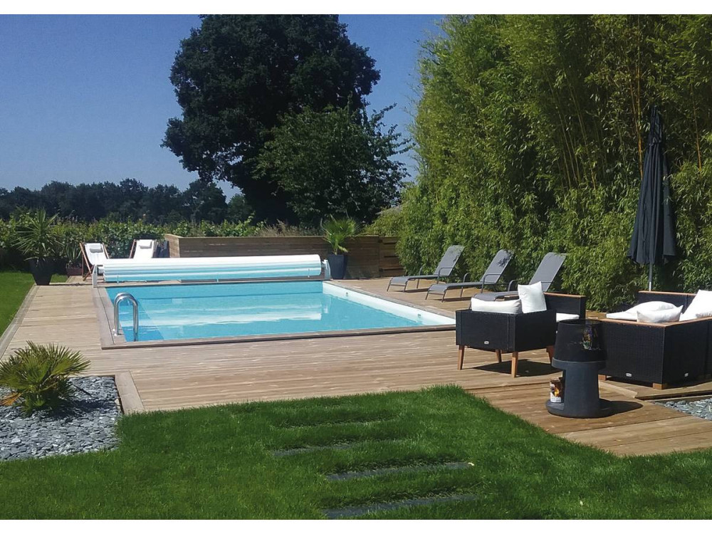 Holzpool-Set rechteckig "Oceano" - 9,20 x 5,20 x 1,44 m