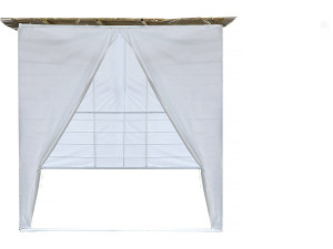 Sukkah-Set NINA anpassbar 2 x 2 mit 1 Bambusrolle und 2 Holzpfosten