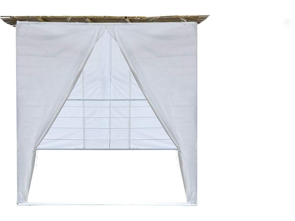 Sukkah-Set NINA anpassbar 2 x 2 mit 1 Bambusrolle und 2 Holzpfosten