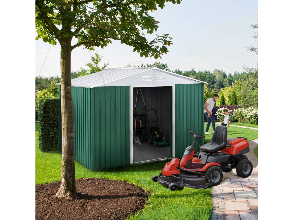 Gerätehaus aus Metall "Rosas" - 4,07 M² - Grün