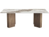 Holz-Couchtisch mit Keramikplatte „Elma“ – 120 x 60 x 40 cm – Braun