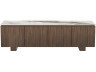 TV-Möbel aus Holz mit Keramikplatte „Elma“ – 160 x 45 x 45 cm – Braun