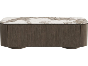 TV-Schrank mit Keramikplatte „Zora“ – 160 cm – Braun