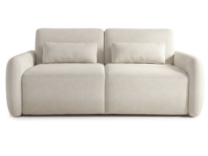Express-Schlafsofa „Aurelie“ – Matratzenhöhe 18 cm – Liegefläche 140 cm – 3-Sitzer – Beige