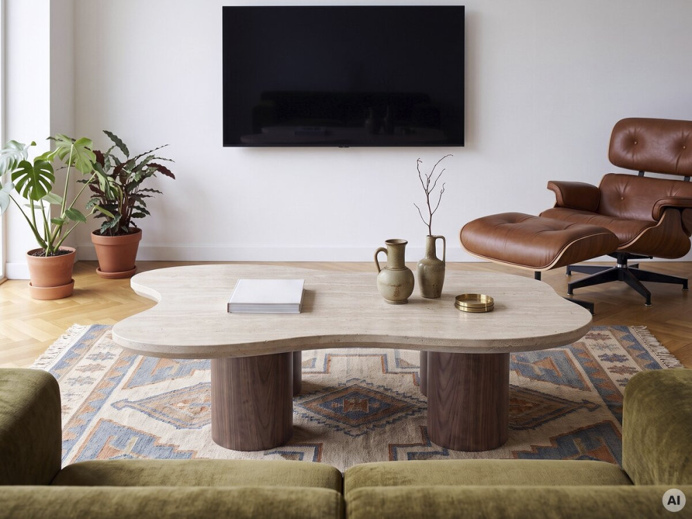 Design-Couchtisch aus Holz „Lya“ – 120 cm – Braun