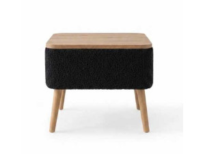 Nachttisch aus Holz „Nivo“ – 45 x 30 x 45 cm – Schwarz