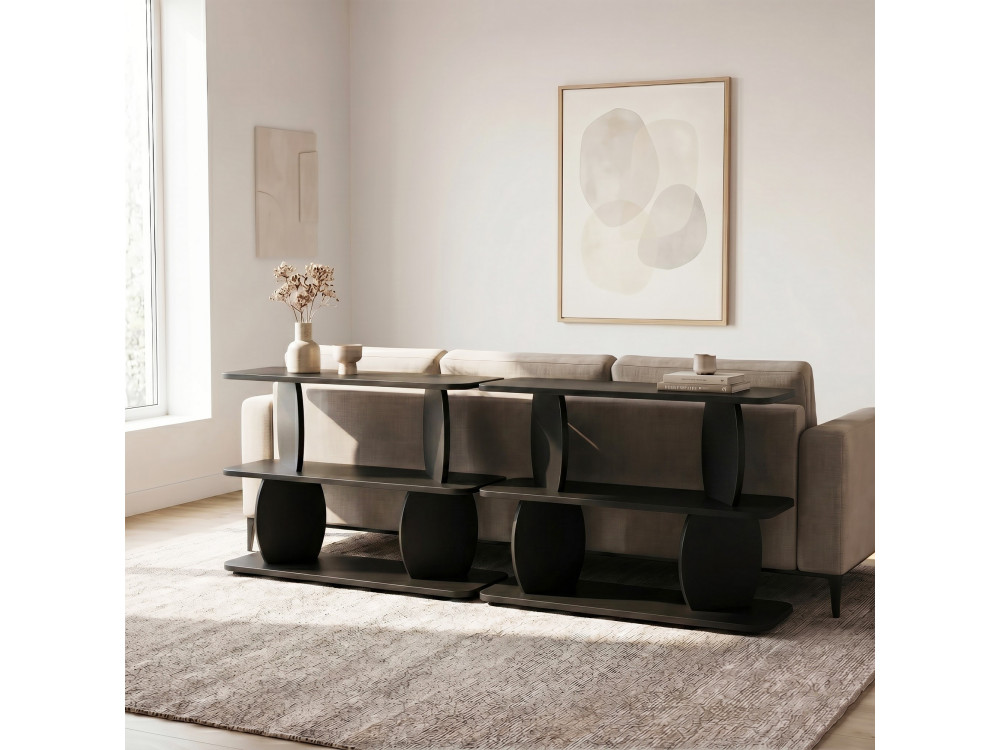 Beistelltisch aus Holz „Armonia“ – 90 x 30 x 70 cm – Schwarz