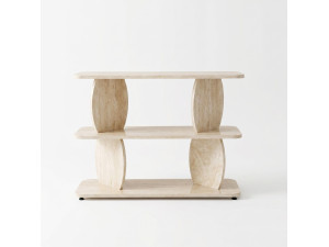 Beistelltisch aus Holz „Armonia“ – 90 x 30 x 70 cm – Travertin