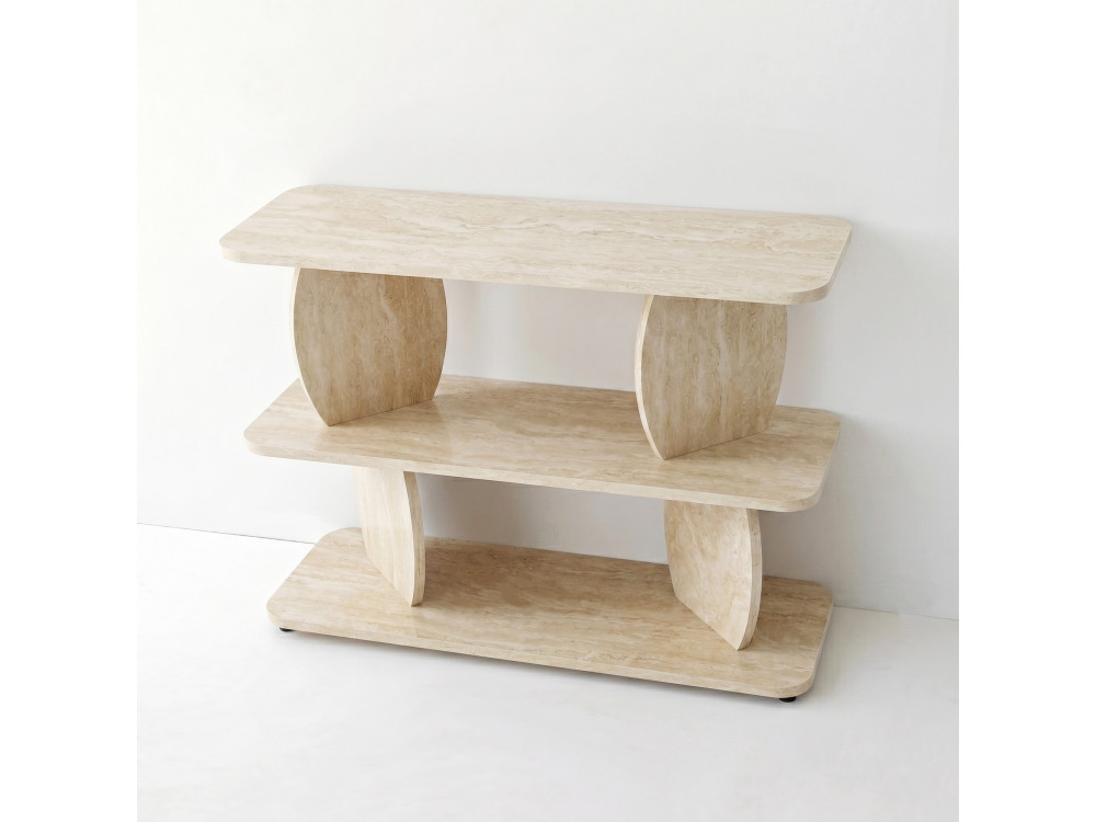 Beistelltisch aus Holz „Armonia“ – 90 x 30 x 70 cm – Travertin