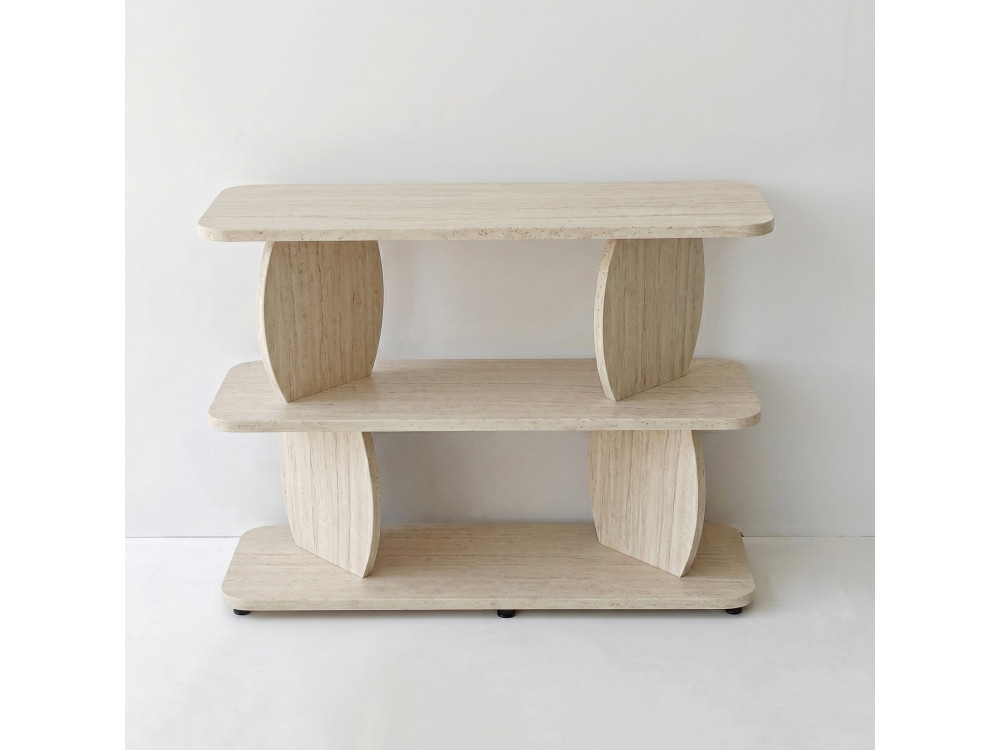 Beistelltisch aus Holz „Armonia“ – 90 x 30 x 70 cm – Travertin