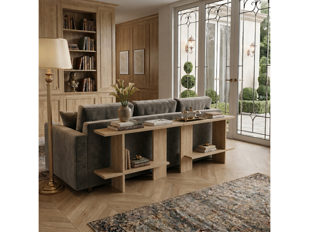 Beistelltisch aus Holz „Essenziale“ – 80 x 30 x 55 cm – Eiche Saphir