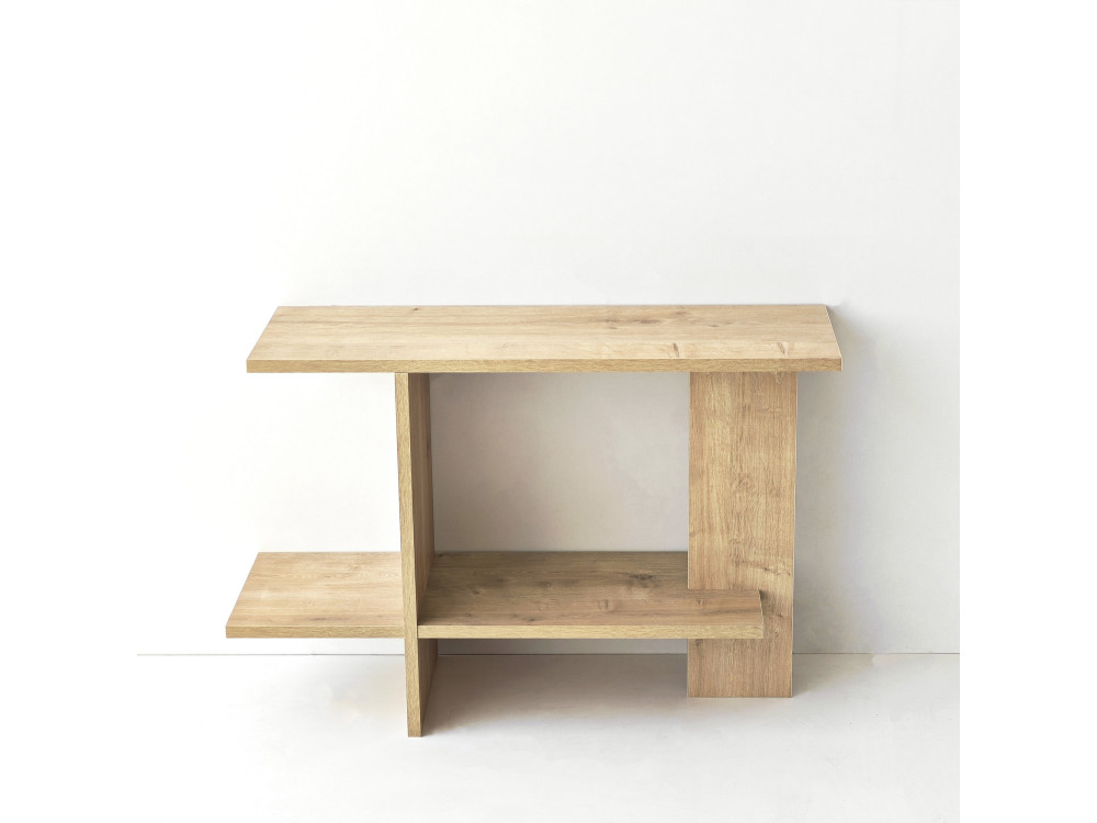 Beistelltisch aus Holz „Essenziale“ – 80 x 30 x 55 cm – Eiche Saphir