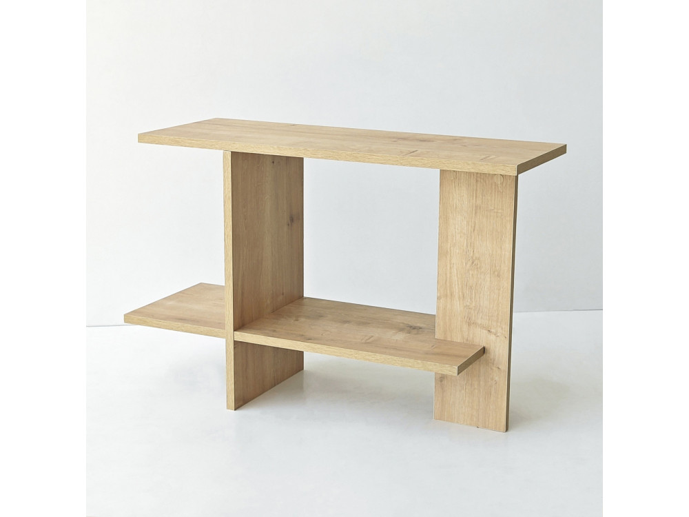 Beistelltisch aus Holz „Essenziale“ – 80 x 30 x 55 cm – Eiche Saphir