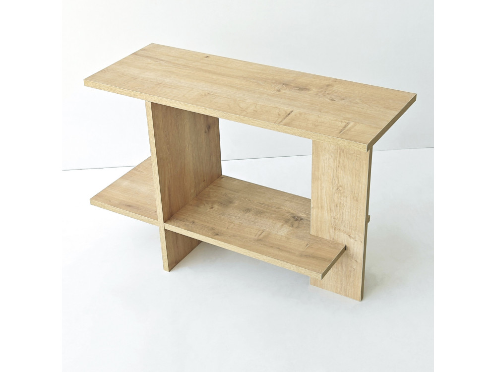 Beistelltisch aus Holz „Essenziale“ – 80 x 30 x 55 cm – Eiche Saphir