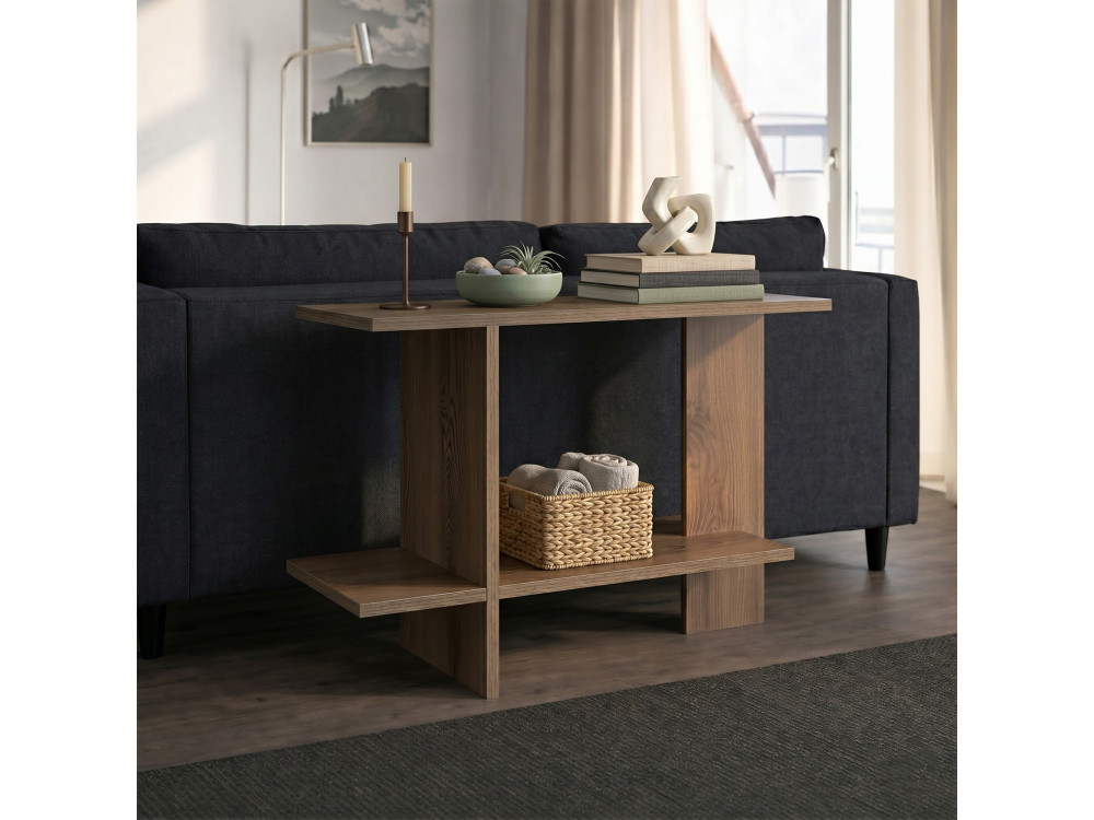 Beistelltisch aus Holz „Essenziale“ – 80 x 30 x 55 cm – Braun
