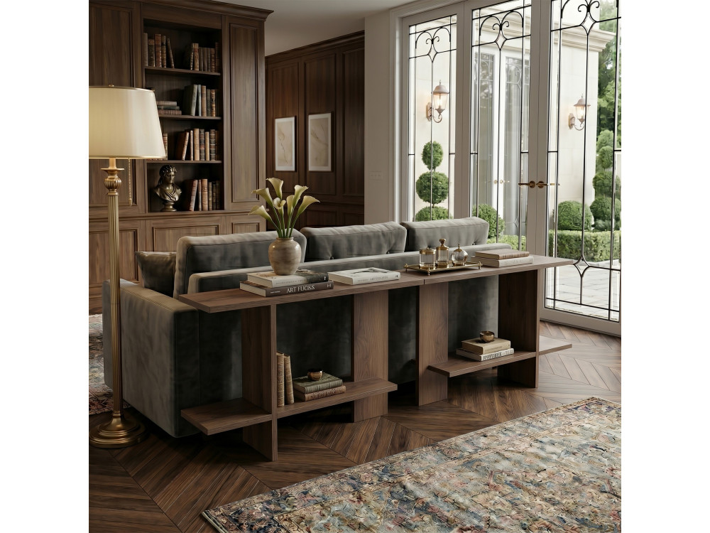 Beistelltisch aus Holz „Essenziale“ – 80 x 30 x 55 cm – Braun