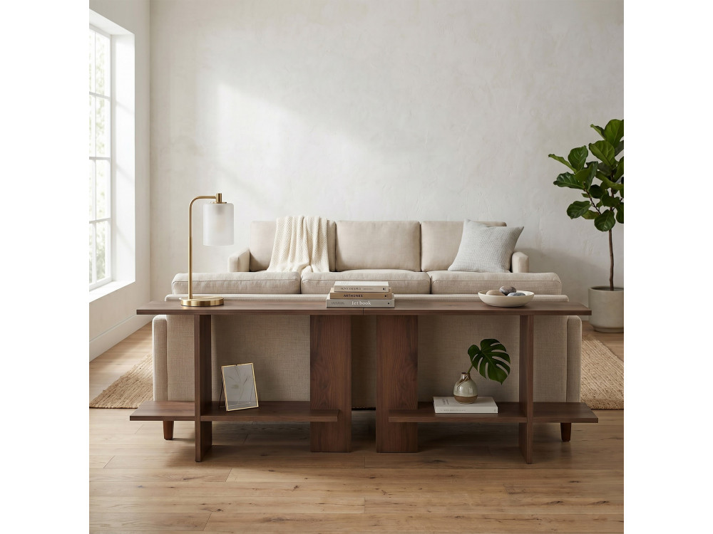 Beistelltisch aus Holz „Essenziale“ – 80 x 30 x 55 cm – Braun