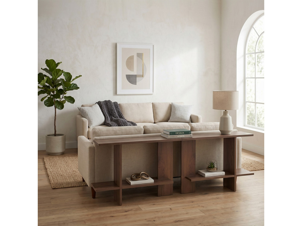 Beistelltisch aus Holz „Essenziale“ – 80 x 30 x 55 cm – Braun