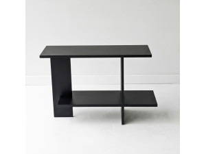 Beistelltisch aus Holz „Essenziale“ – 80 x 30 x 55 cm – Schwarz