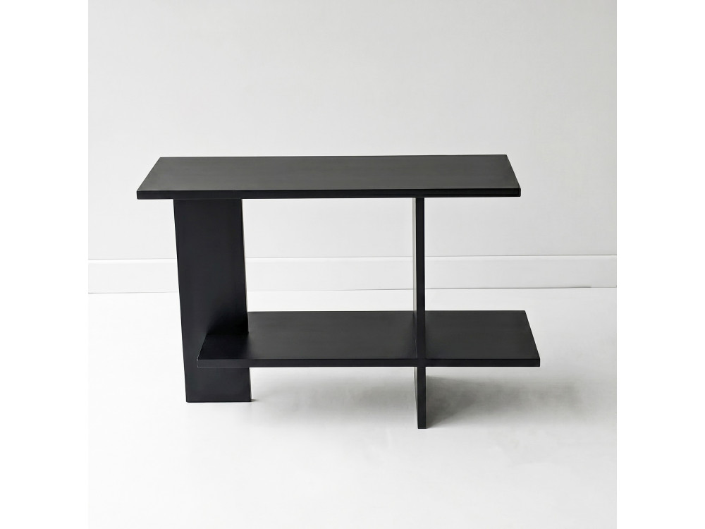 Beistelltisch aus Holz „Essenziale“ – 80 x 30 x 55 cm – Schwarz