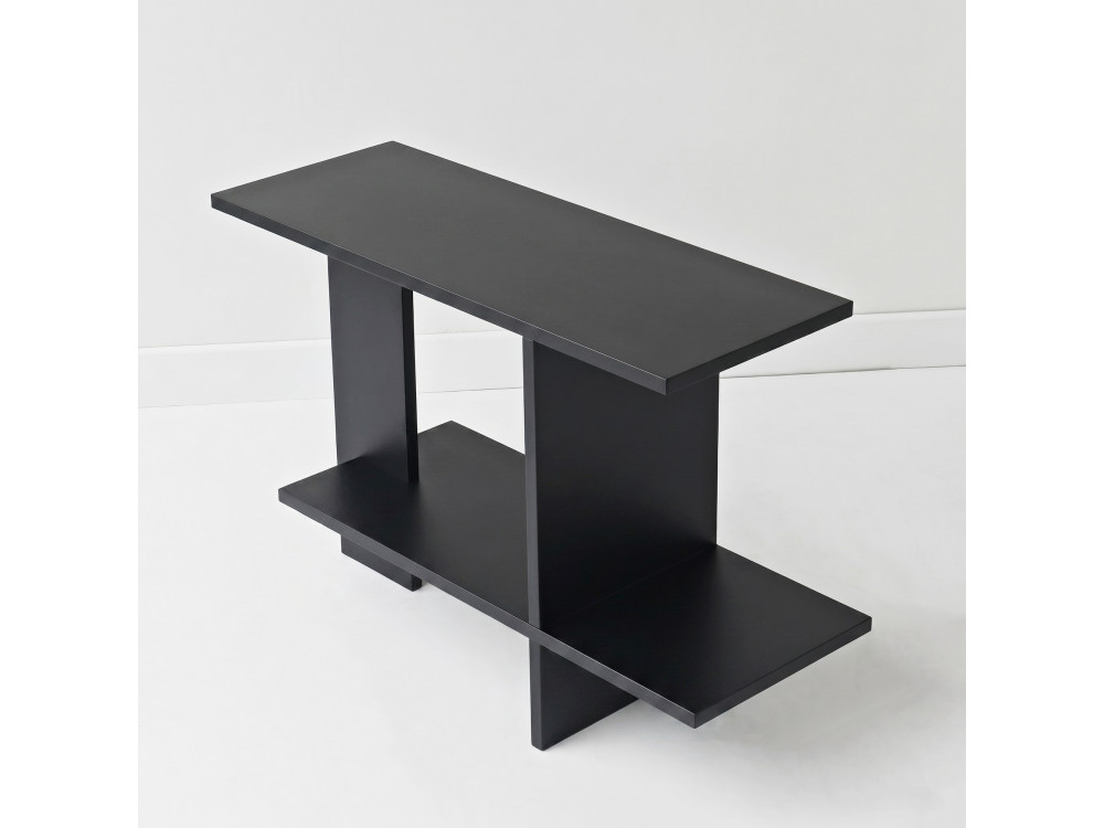 Beistelltisch aus Holz „Essenziale“ – 80 x 30 x 55 cm – Schwarz