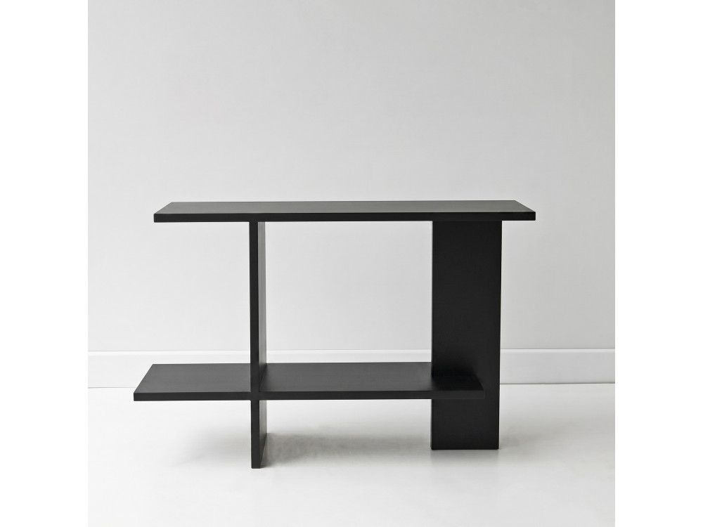 Beistelltisch aus Holz „Essenziale“ – 80 x 30 x 55 cm – Schwarz