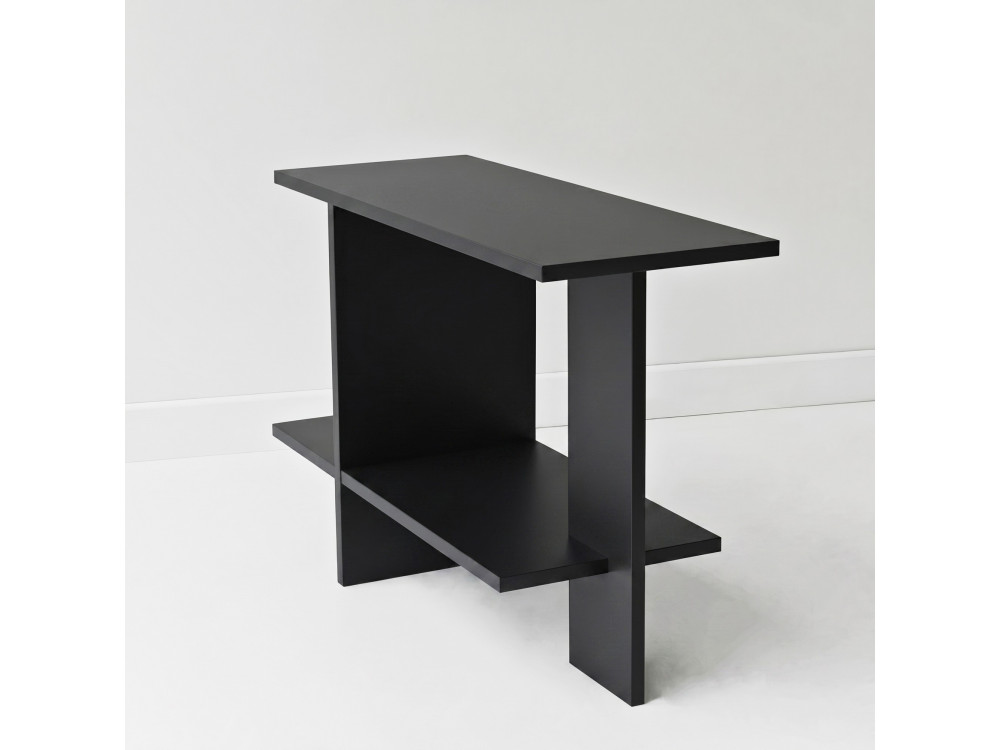 Beistelltisch aus Holz „Essenziale“ – 80 x 30 x 55 cm – Schwarz