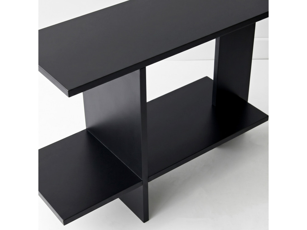 Beistelltisch aus Holz „Essenziale“ – 80 x 30 x 55 cm – Schwarz