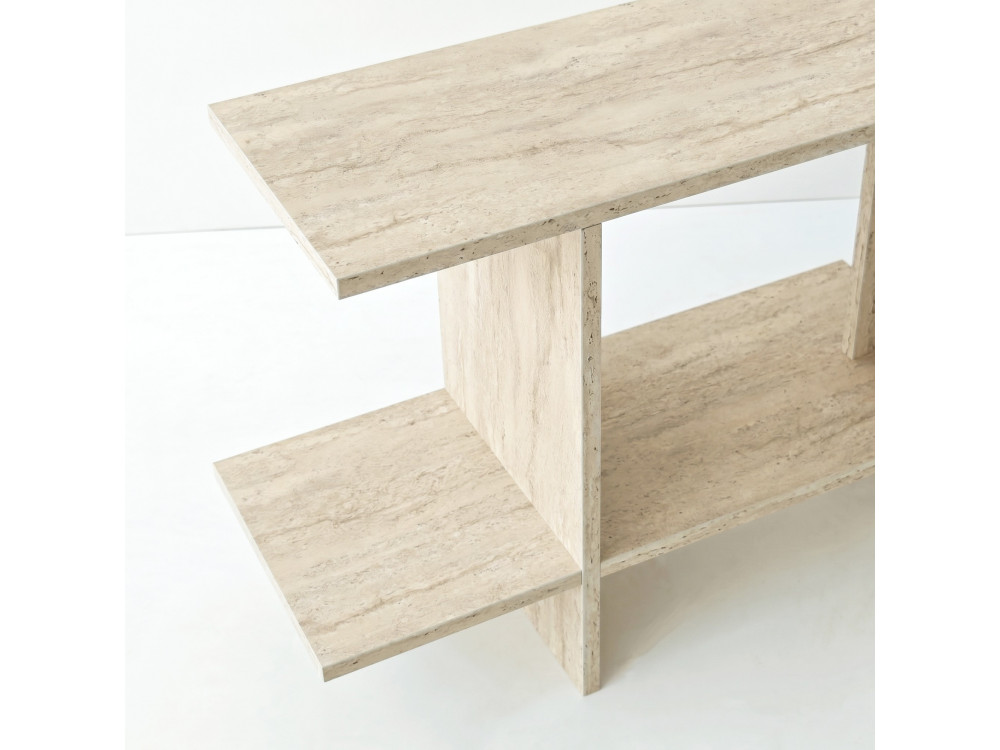 Beistelltisch aus Holz „Essenziale“ – 80 x 30 x 55 cm – Travertin