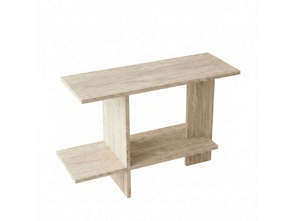 Beistelltisch aus Holz „Essenziale“ – 80 x 30 x 55 cm – Travertin