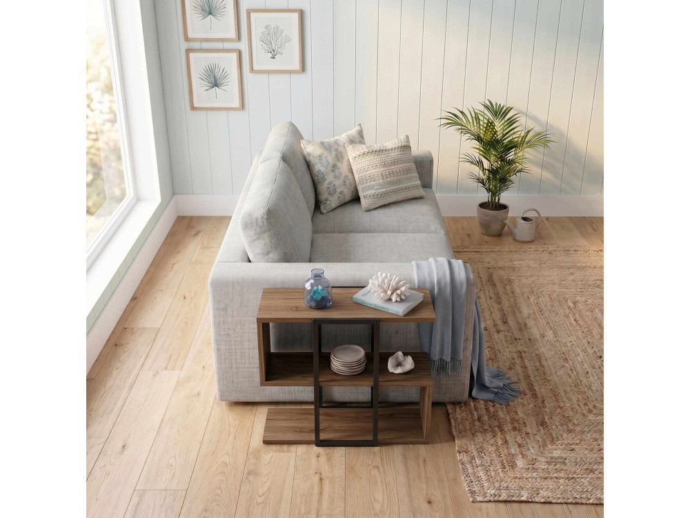 Beistelltisch aus Holz „HOMIA“ – 56 x 25 x 56 cm – Dunkles Oud