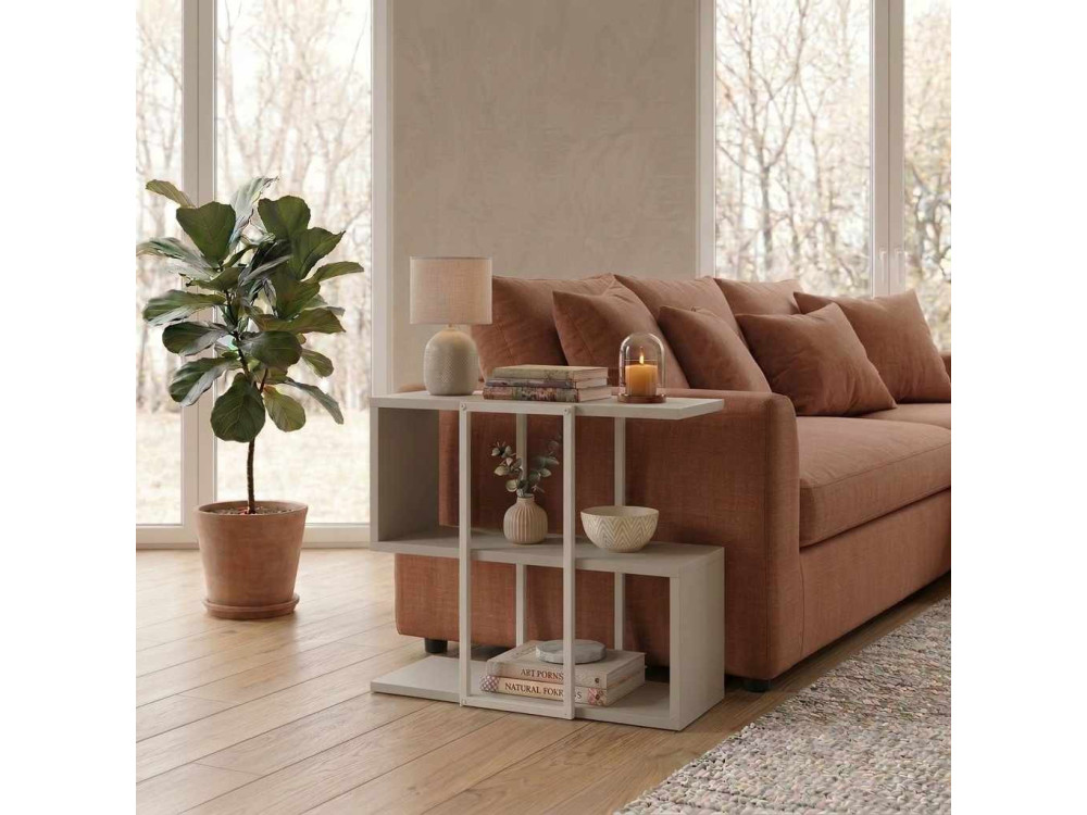 Beistelltisch aus Holz „HOMIA“ – 56 x 25 x 56 cm – Steingut