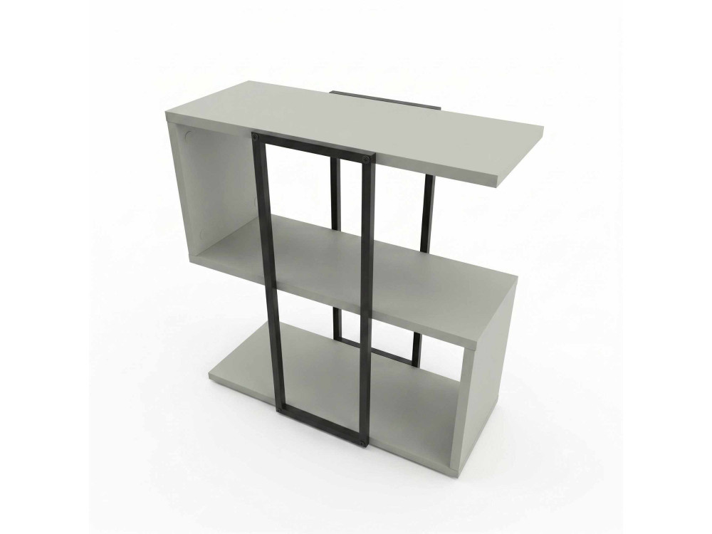 Beistelltisch aus Holz „HOMIA“ – 56 x 25 x 56 cm – Aschgrün