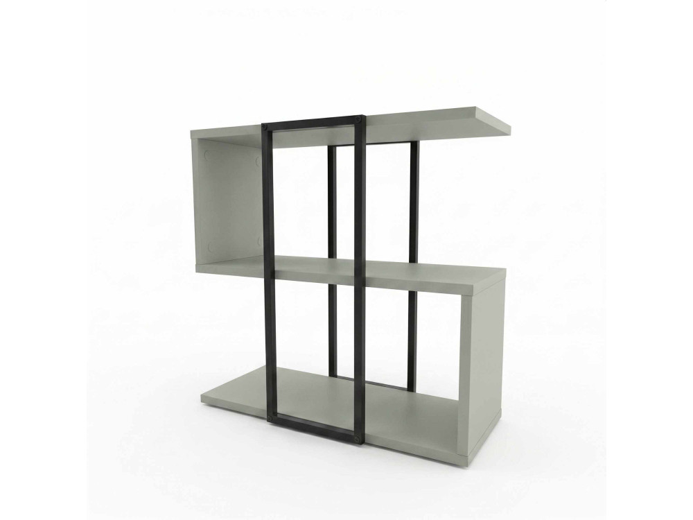 Beistelltisch aus Holz „HOMIA“ – 56 x 25 x 56 cm – Aschgrün