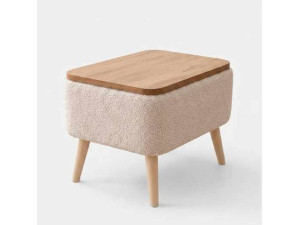 Beistelltisch aus Holz „Nora“ – 60 x 30 x 45 cm – Beige
